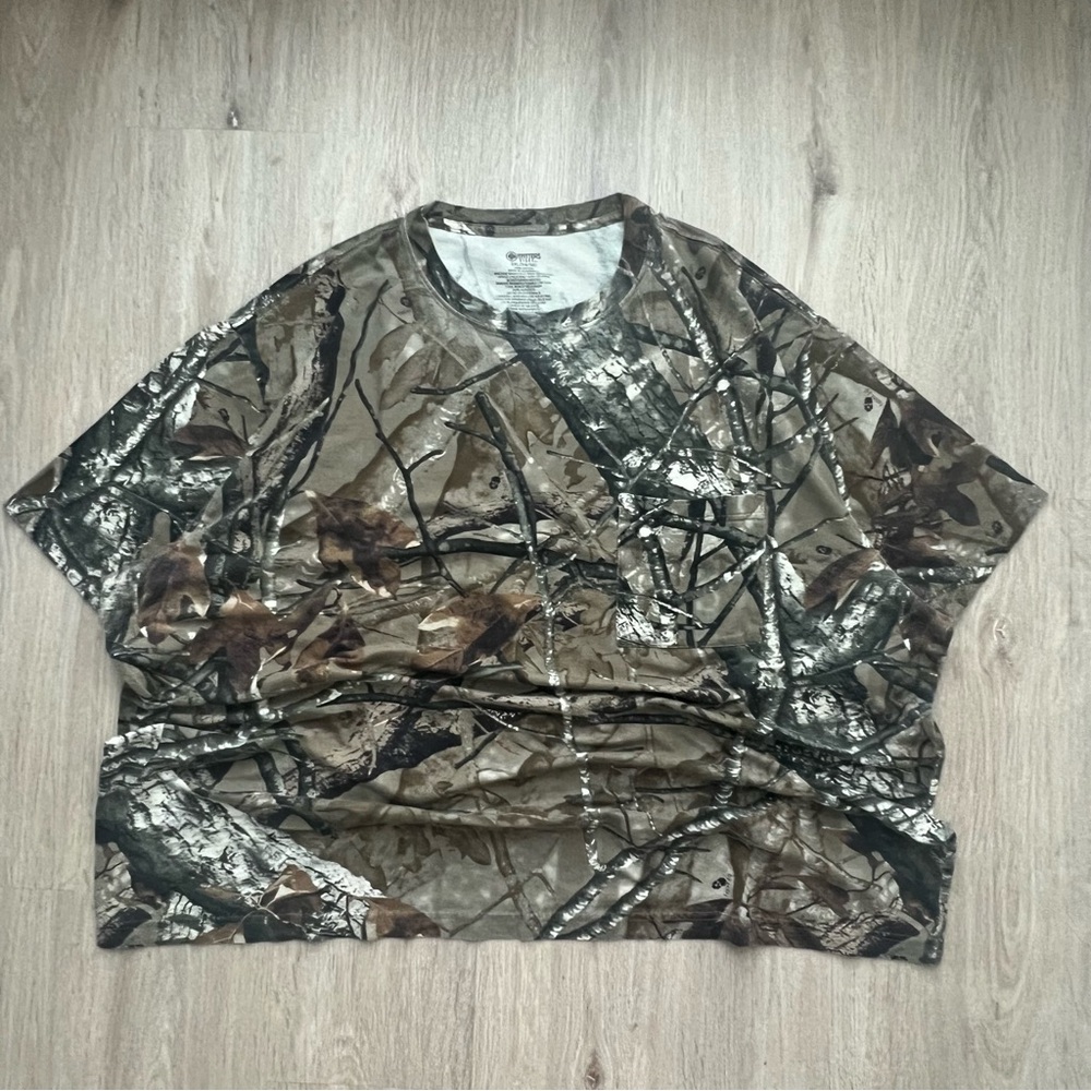 Vintage Real Tree Camo Pocket Hunting T Shirt Outdoors GorpCore Men’s 3XL